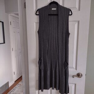 Calf Length Knit Sleeveless Sweater